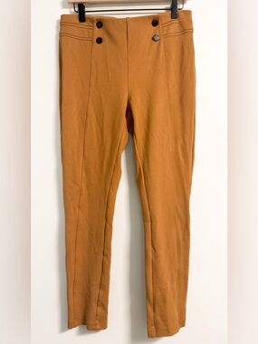 Calvin Klein Camel Tailored Leggings Small High Waist Pull-On